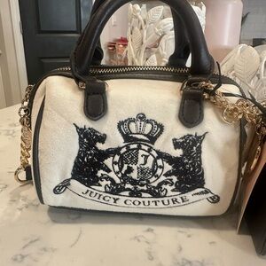 Juicy Couture Black and Cream Satchel